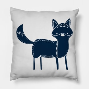 Tribal Woodland Fox Pillow