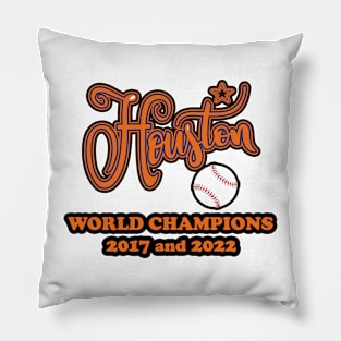 HOUSTON BASEBALL WORLD CHAMPS 2017-2022 Pillow