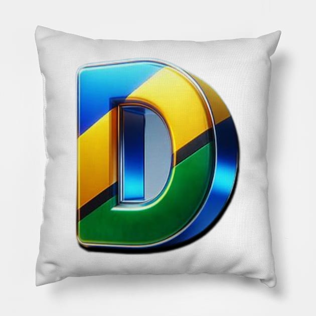 Letter d for dar es salaam with Tanzania flag Pillow by Fashionkiller1