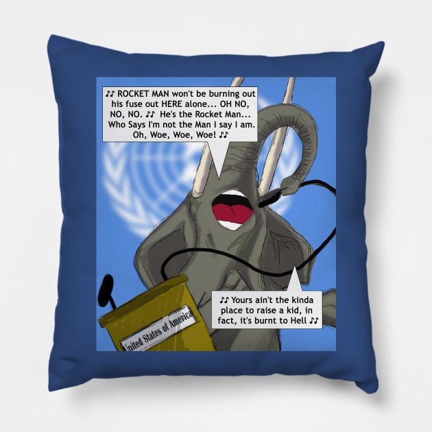 Rocket Man Pillow by VinnyDee78