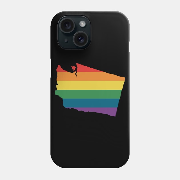 Washington State Rainbow Phone Case by n23tees