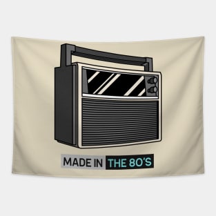 Made In The 80's / Radio / Retro Design Tapestry