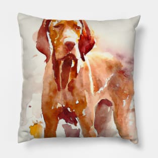 Vizsla Watercolor Painting - Dog Lover Gifts Pillow