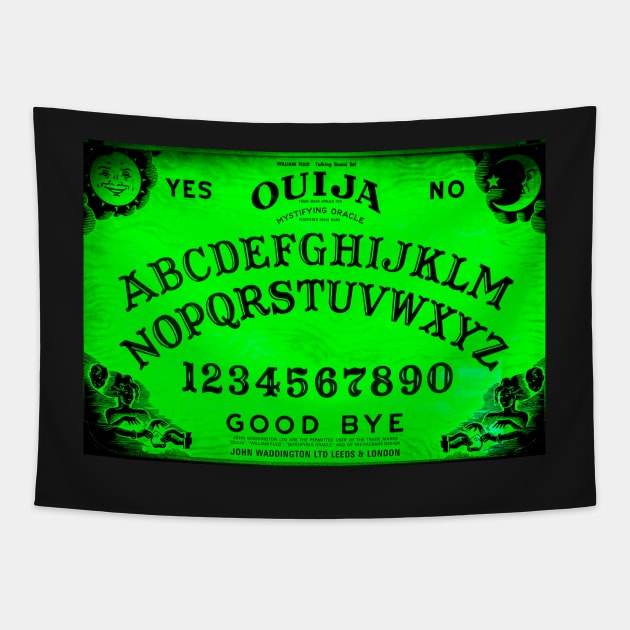 Ouija Board Green Tapestry by tommysphotos