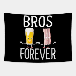 Alcohol Shirts Bros Forever Tees Beer Bacon Christmas Gifts Tapestry