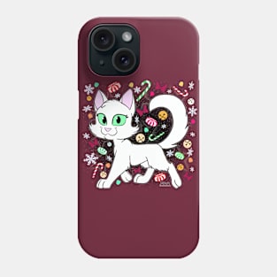 Christmas Cat - Crimson Phone Case