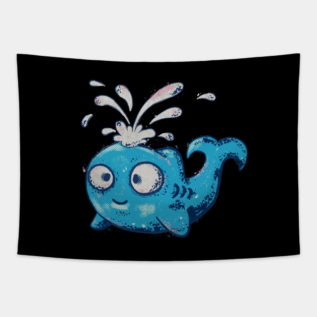 Cute Whale Funny Sea Animal Marine Kids Tapestry by Foxxy Merch