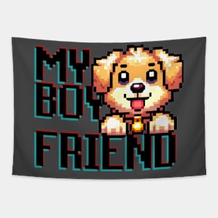 My Boyfriend,  Golden Retriever Boyfriend Tapestry