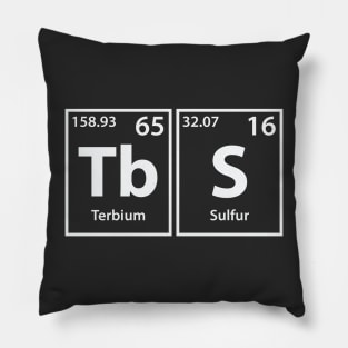 Tbs (Tb-S) Periodic Elements Spelling Pillow