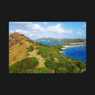 The view from Fort Rodney on Pigeon Island Gros Islet T-Shirt