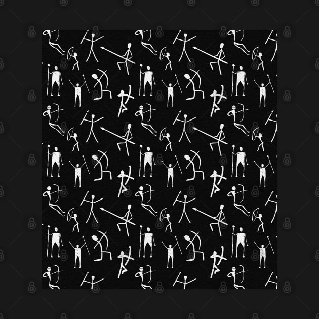 black and white tribal print pattern by Spinkly