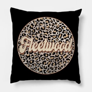 Classic Music Fleetwood Personalized Name Circle Birthday Pillow