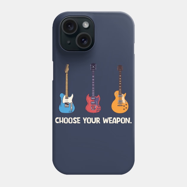 Classic Guitars: Choose Your Weapon Phone Case by SLAG_Creative