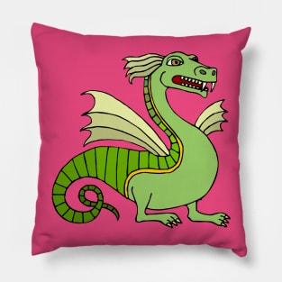 Green Chinese Dragon Pillow