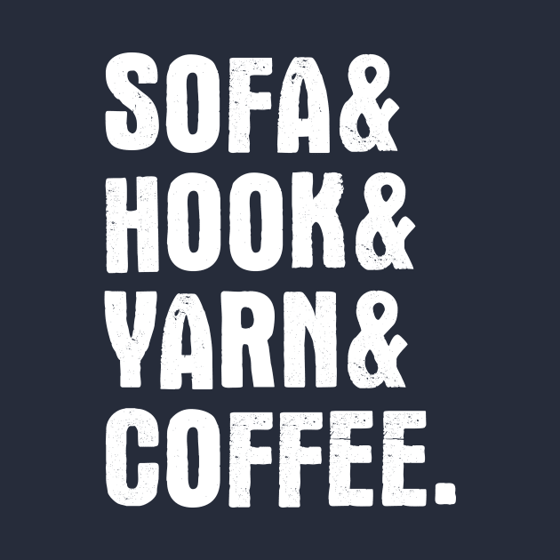 Sofa, hook, yarn & coffee by majoihart