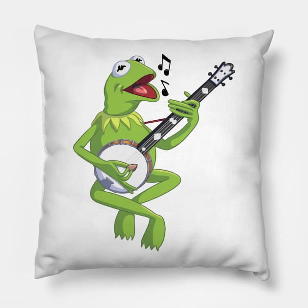 Kermit Pillow by jfeldmanart