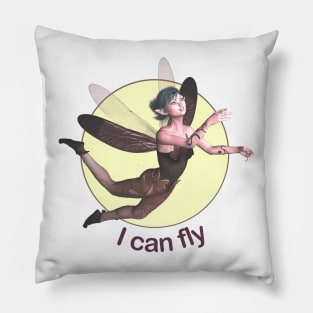 I can fly fairy faerie elf dragonfly wings flying Pillow