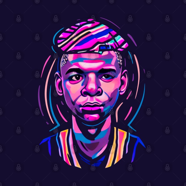 Kylian Mbappe popart Caricature by BAJAJU