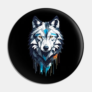 Abstract Wolf Pin