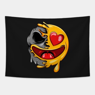 Heart Eye Zombie Emoji Tapestry