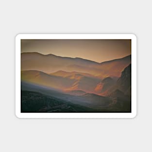 Greece. Hills of Delphi. Sunrise. Magnet