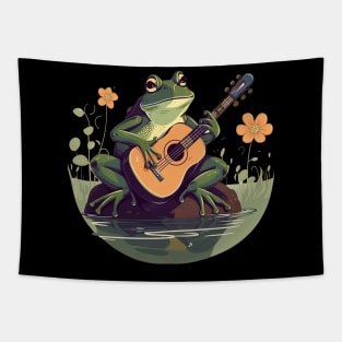 Frog Acoustic Guitar Tapestry