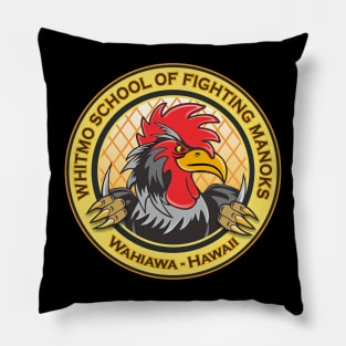 Hawaii's Whitmo School of Fighting Manoks (Roosters) Pillow