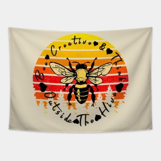 Bee Creative & Think Outside The Hive Bee Lover Tapestry