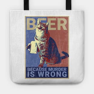 Cat Because Murder is Wrong Tote