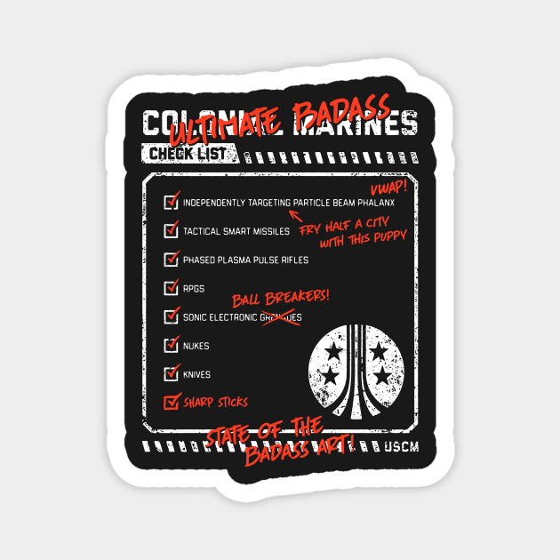 Ultimate Badass Checklist Magnet by BWartwork