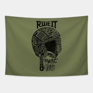 Ride it Right Helmet Tapestry