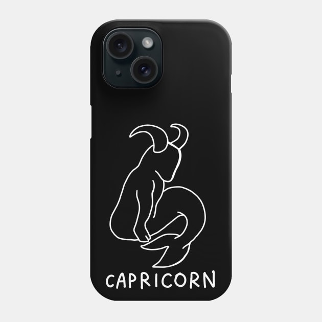 Capricorn Portrait - Goat With Fish Tail Zodiac Sign Phone Case by isstgeschichte