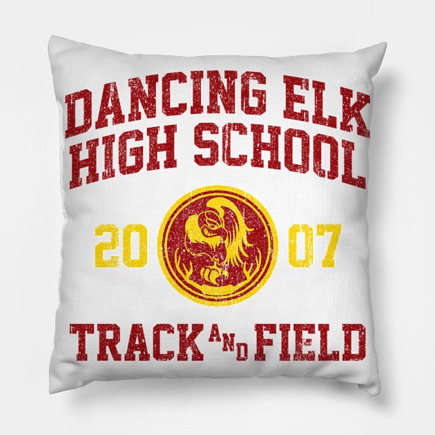 Dancing Elk Track and Field (Juno) - Variant Pillow by huckblade