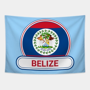 Belize Country Badge - Belize Flag Tapestry