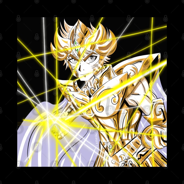 lightning plasma of leo the gold saint in the knights of the zodiac by jorge_lebeau