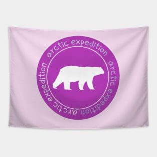 arctic expedition,polar bear Tapestry