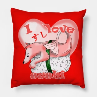 cute nigiri dogfish sushi Pillow