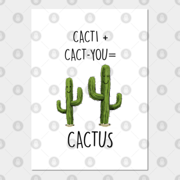 Cute Cactus Couple Cactus Gift Posters And Art Prints Teepublic Au