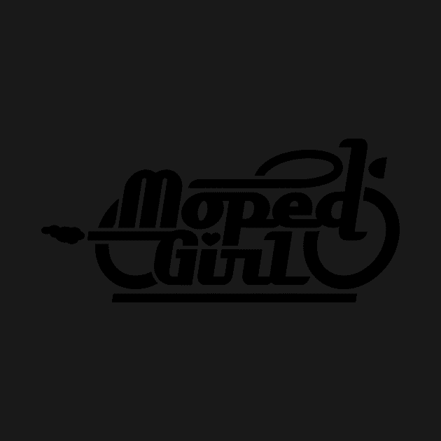 Moped Girl / Mopedgirl (black) by GetThatCar