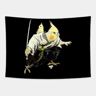 Lone Bird and Chick Tapestry