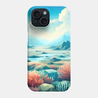 Coral Reef Low Poly Beach Phone Case