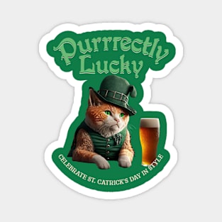 St Patrick's day lucky cat Magnet