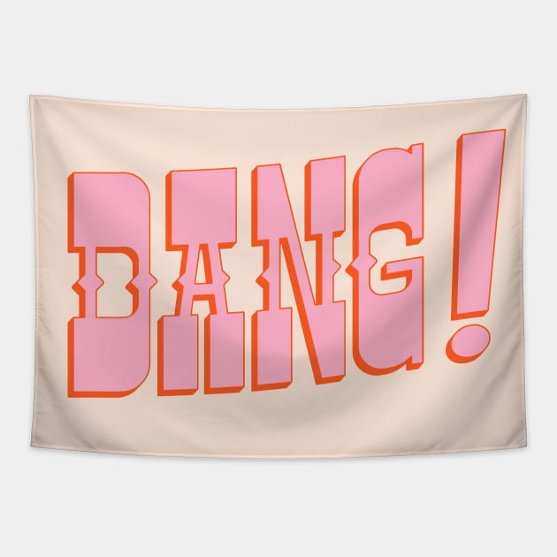 DANG! - western style saloon font in retro mod colors Tapestry by PlanetSnark