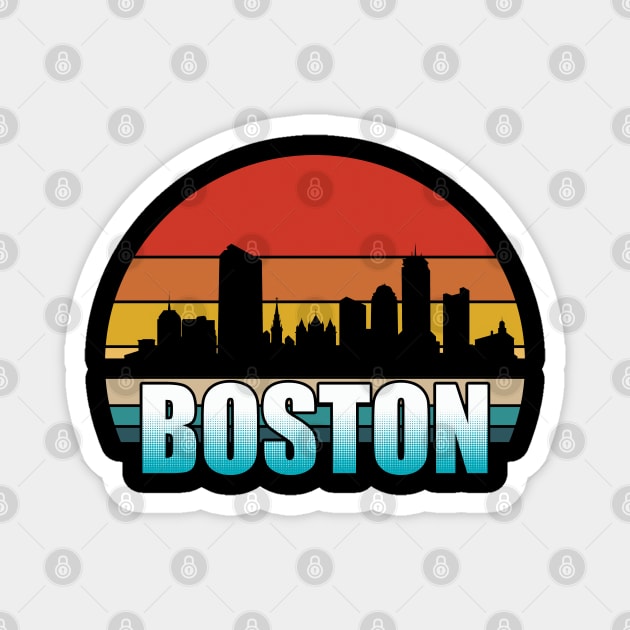 Boston - Boston Skyline Magnet by Kudostees