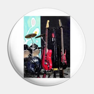 Guitars and Drums Pin