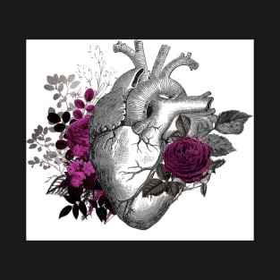 Gothic Heart and Roses T-Shirt