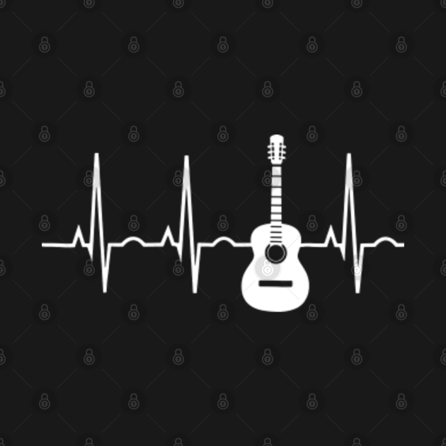 Discover Acoustic Guitar Heartbeat - Acoustic - T-Shirt