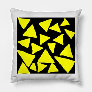 Golden Corn Chips on Black Pillow