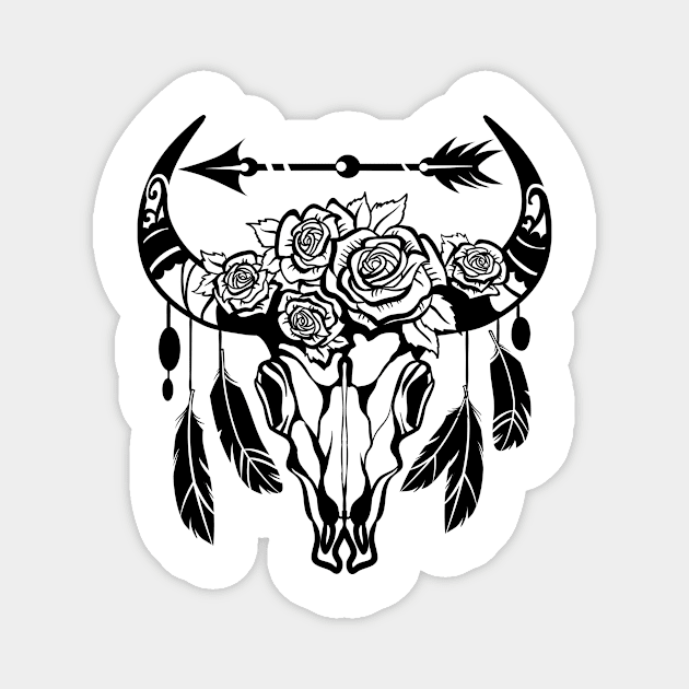 Cow Skull Magnet by Kopirin