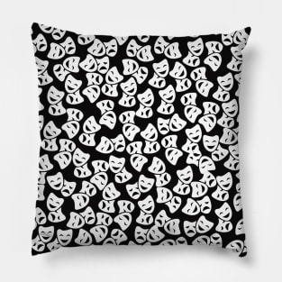 Theatre Masks Pattern Pillow